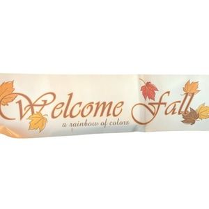 NWT Vintage Thanksgiving‎ Fall Wall Window Art Removable Reusable Welcome Fall